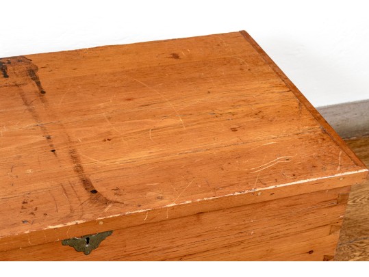 New England Pine Blanket Chest, 19th Century