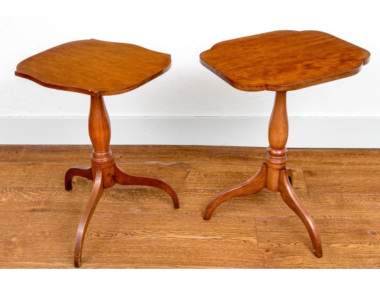 Two American Late Federal Candle Stands