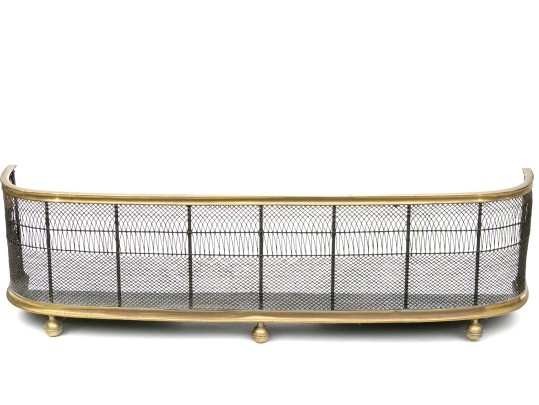 Antique Brass And Wire Fire Fender