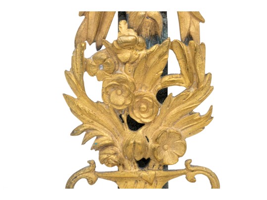A Great Pair Of 19th Century Gilt Brass Floral Form Garnitures
