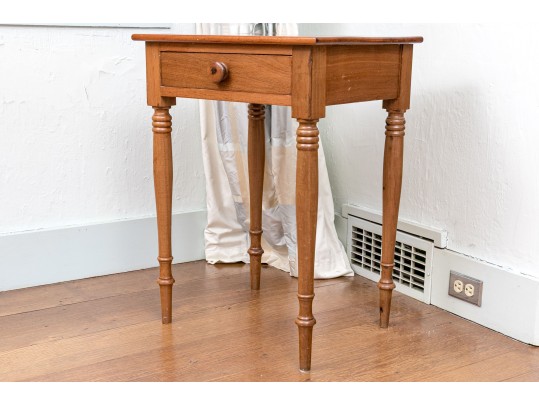 American Sheridan Cherry & Walnut Work Stand, Ca. 1830-50