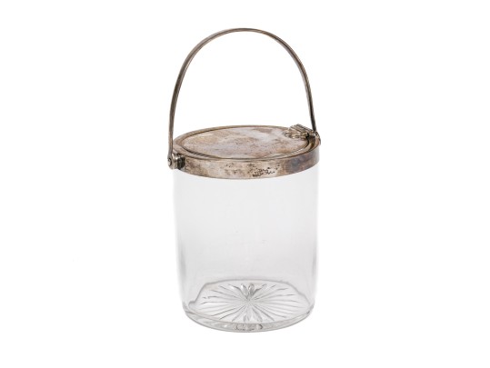 Tiffany & Co. Sterling Silver Mounted Preserves Jar, Ca. 1902-1907