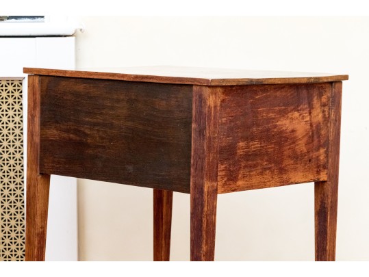 Federal Style Mahogany Inlaid Two Drawer Work Table