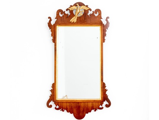 Chippendale Looking Glass With Phoenix, 18th Century