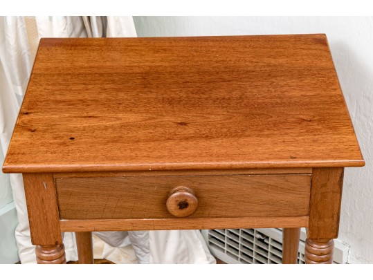 American Sheridan Cherry & Walnut Work Stand, Ca. 1830-50