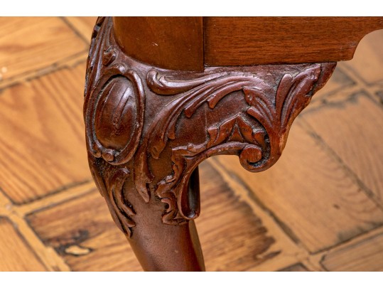 Antique Chippendale Style Mahogany Carved Side Chair, Late Victorian