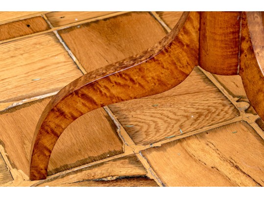 New England Figured Maple Spider Leg Candle Stand, Ca. 1790-1810