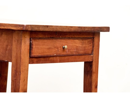New England Cherry Single Drawer Candlestand, Ca. 1810-30