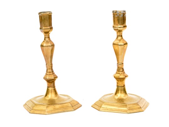 Pair Of 18th Century Brass Candlesticks