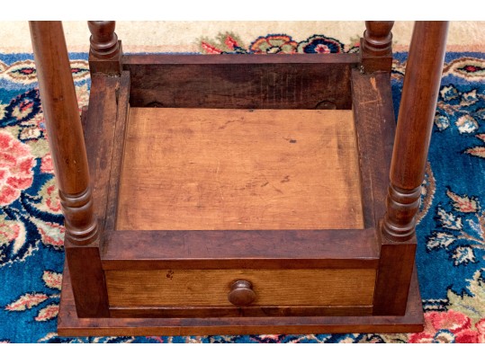 American Sheridan Cherry Single Drawer Work Stand, Ca. 1830-50 