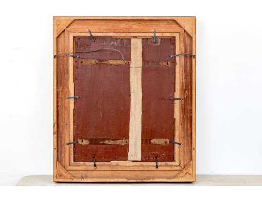 Antique Oil On Panel, Portrait Of A Woman