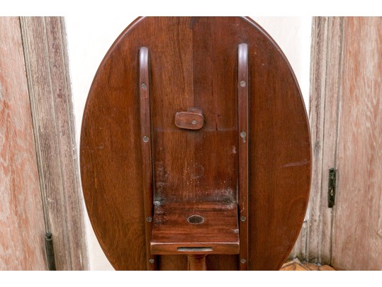Federal Style Mahogany Oval Top Wine Stand, First Half 20th C.