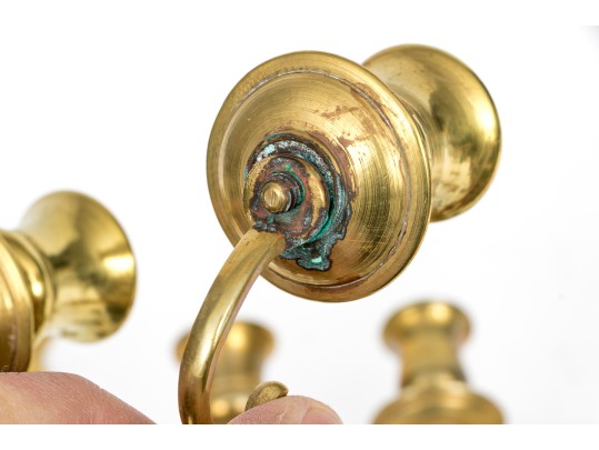 18th And 19th C. Brass Twin Light Sconces