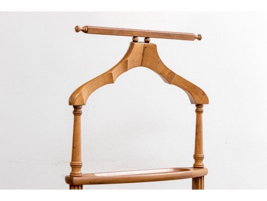 Vintage Solid Maple Valet Stand