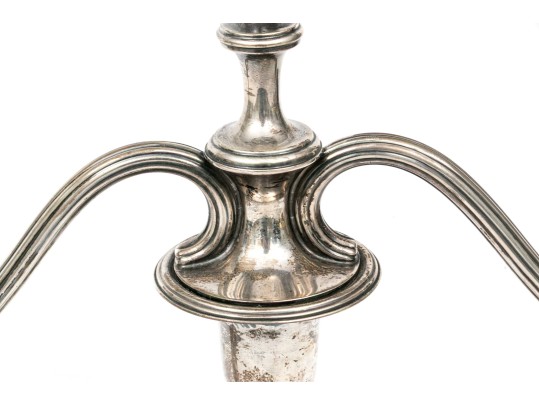 Pair Of Tiffany & Co. Sterling Silver Candelabra, 70.74 Ozt.