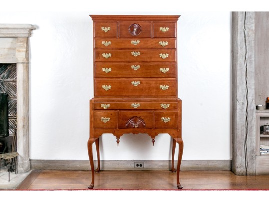 American Queen Anne Cherry Highboy, Probably Connecticut, Ca. 1750-70