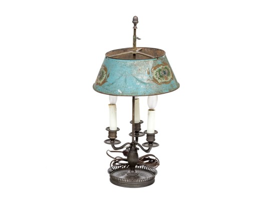 Antique Tole Bouillotte Lamp