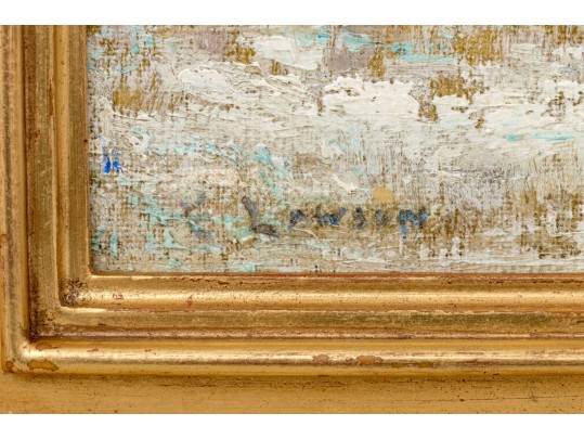 Ernest Lawson (Canadian-American, 1873-1939) Oil On Panel, Winter Landscape