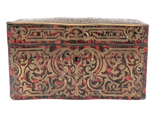 A Fine Louis XVI Boulle Work Tea Caddy, Ca. 1775-1795