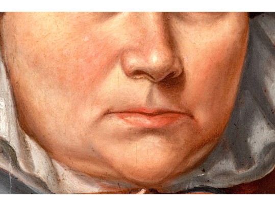 Antique Oil On Panel, Portrait Of A Woman