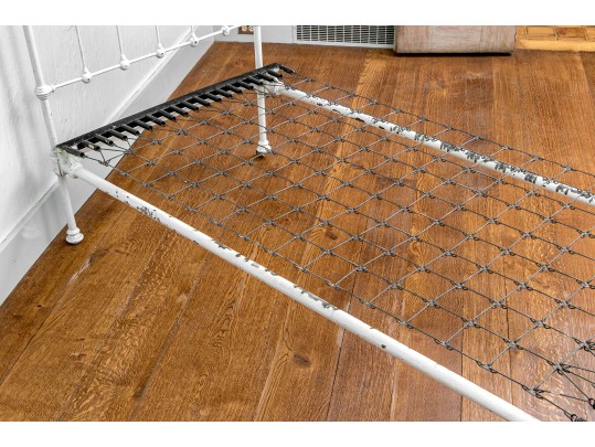 Antique Cast Iron And Brass Bed Frame #2