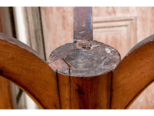 Connecticut Federal Cherry Tilt Top Spider Leg Candle Stand, Ca. 1790-1810