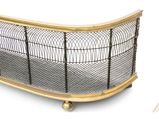Antique Brass And Wire Fire Fender
