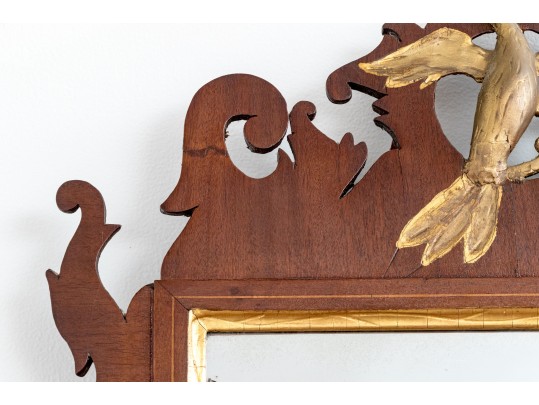 Chippendale Looking Glass With Phoenix, 18th Century