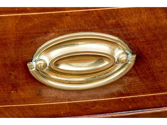 American Late Federal Mahogany Bow Front Chest Of Drawers, Ca. 1810-1830