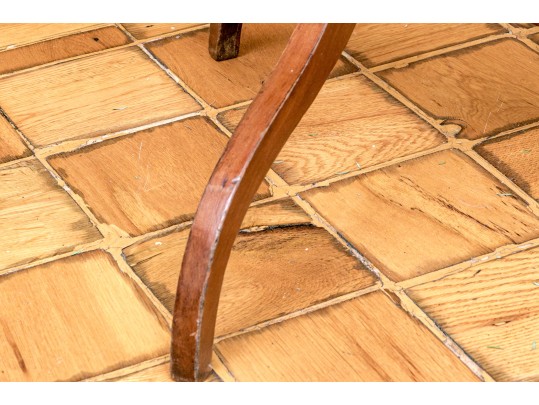 New England Federal Maple Carved Candle Stand, 1810-30