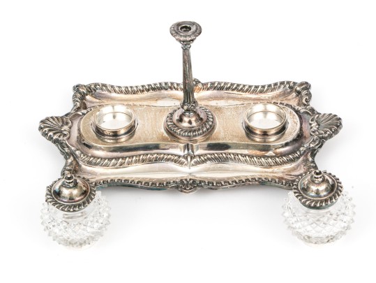 Horace Woodward & Co. LTD, Sterling Silver Ink Stand, London Ca. 1890