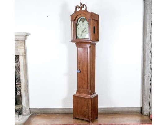 Connecticut Federal Tall Case Moon Phase Clock, Ca. 1790-1810