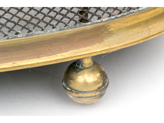 Antique Brass And Wire Fire Fender