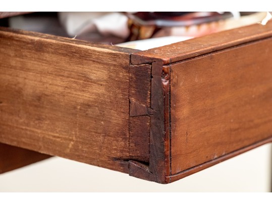 New England Cherry Single Drawer Candlestand, Ca. 1810-30