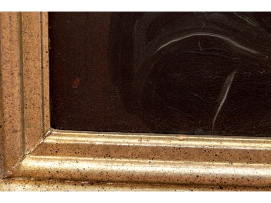 Antique Oil On Panel, Portrait Of A Woman