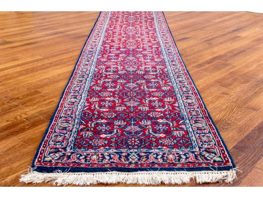 Hand-Knotted Wool Runner Carpet, 10'-7