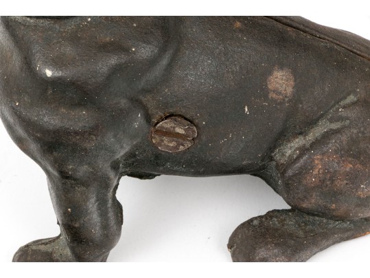 Cast Iron Seated Bulldog Form Door Stop