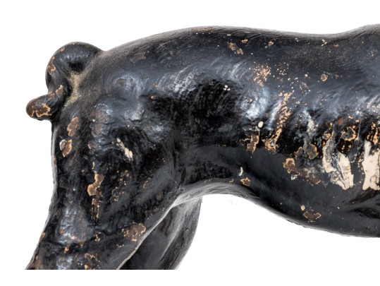 Antique Cast Iron Hand-painted Boston Terrier Doorstop