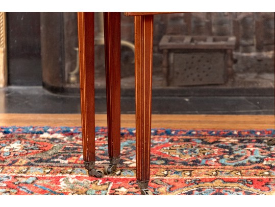 Antique Satinwood Inlaid Mahogany Gateleg Table, Ca. 1900-20