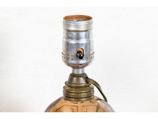 Collection Of Three Whale Oil Lamps Converted To Electrical