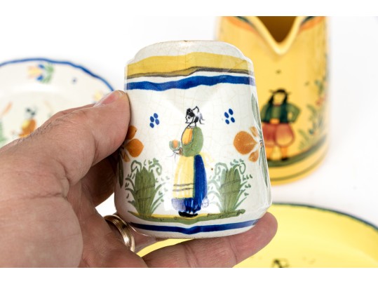 Collection Of Ten French Quimper Ceramics