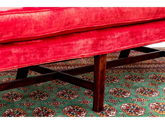 Fabulous Antique Late Chippendale Upholstered Camelback Sofa, Ca. 1780-1810
