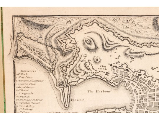 Antique Map Engraving By J. Stockade, Plan Of The City Of Genoa, Ca. 1800
