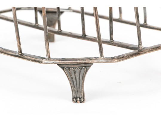 Antique English Sterling Silver Toast Rack, 5.175 Ozt.