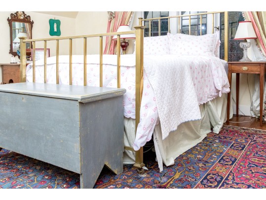 A Fine Antique Full Size Brass Bedstead, Ca. 1900-20