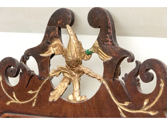 American Chippendale Mahogany Looking Glass, Ca. 1770-90