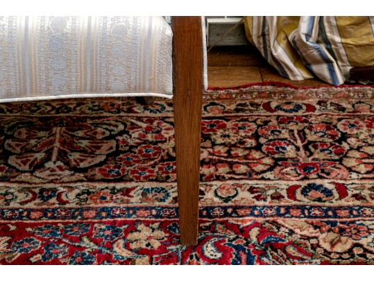 American 19th Century Five Leg Upholstered Settee