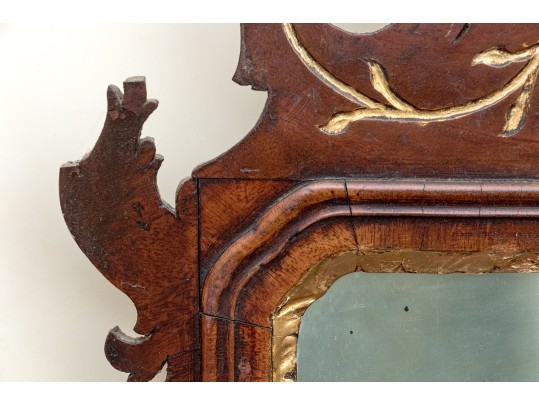 American Chippendale Mahogany Looking Glass, Ca. 1770-90
