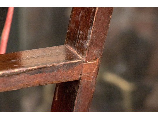 American Late Federal New England Upholstered Wingback Armchair, Ca. 1800-1820