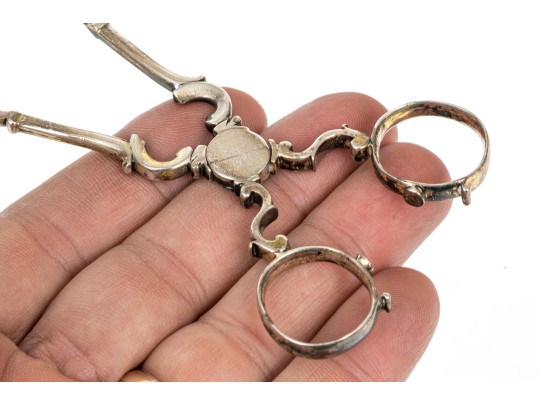 Pair Of 18th Century Silver Sugar Nips